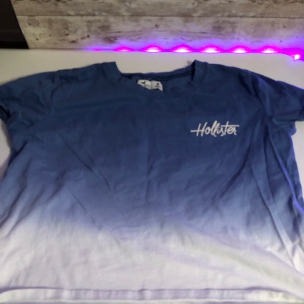 Hollister California Blue Ombré Crop Top Size M